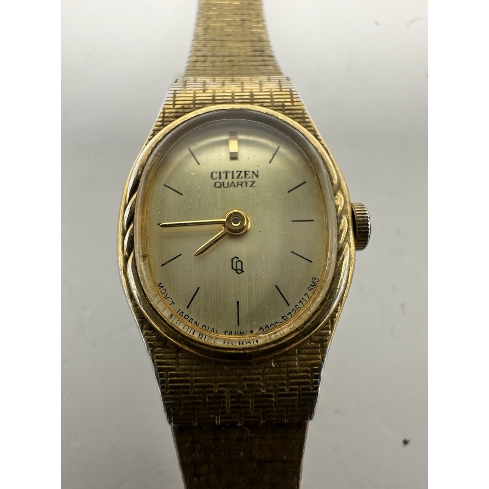 Citizen 3220-898486 Ladies 17MM 6" New Battery Gold Tone Vintage T33